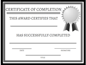 certificate of completion for virtual training cindy huggett training certificate of completion
