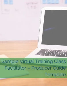 Cindy Huggett Cover - Sample Virtual Training Class  Facilitator – Producer Guide  Template