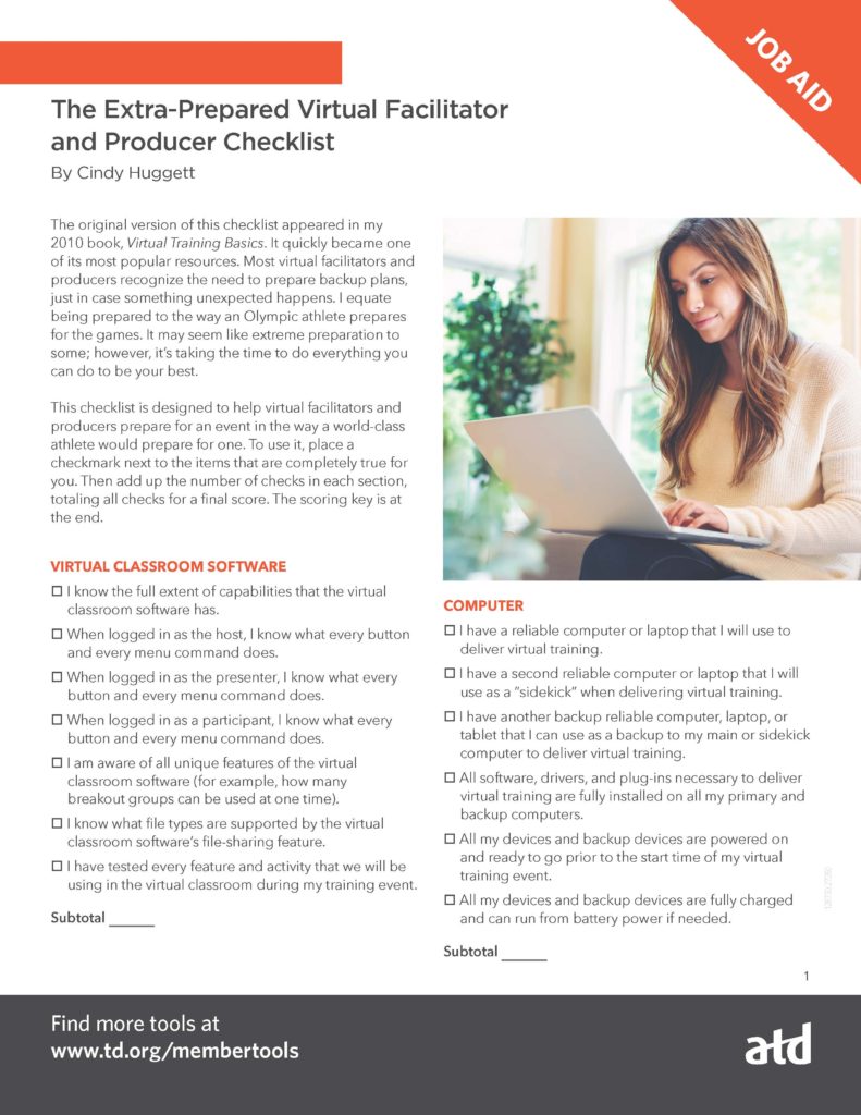 The Extra Prepared Virtual Trainer Checklist - Cindy Huggett