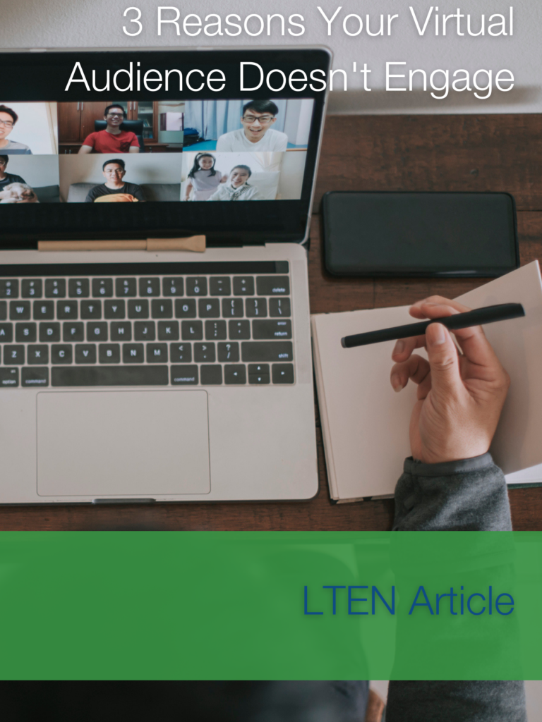 3 Reasons Your Virtual Audience Doesn't Engage - Cindy Huggett