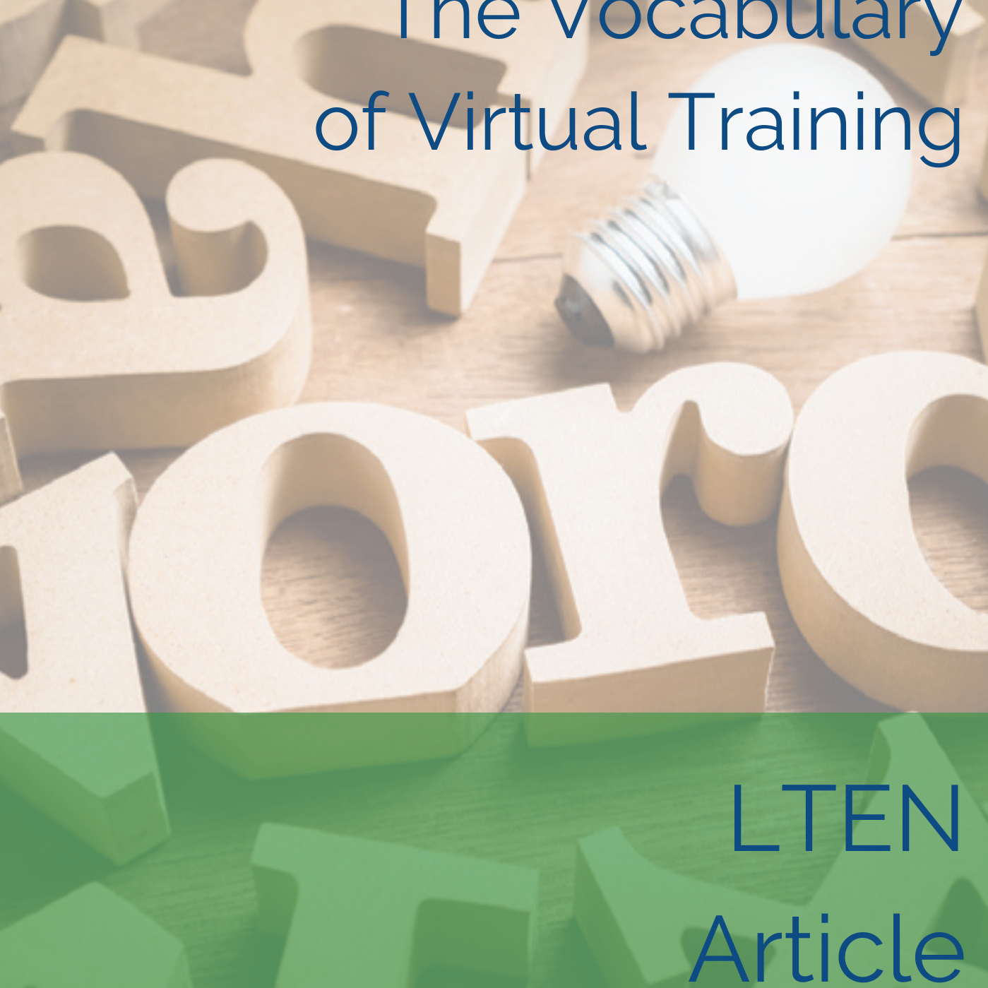 The Vocabulary of Virtual Training